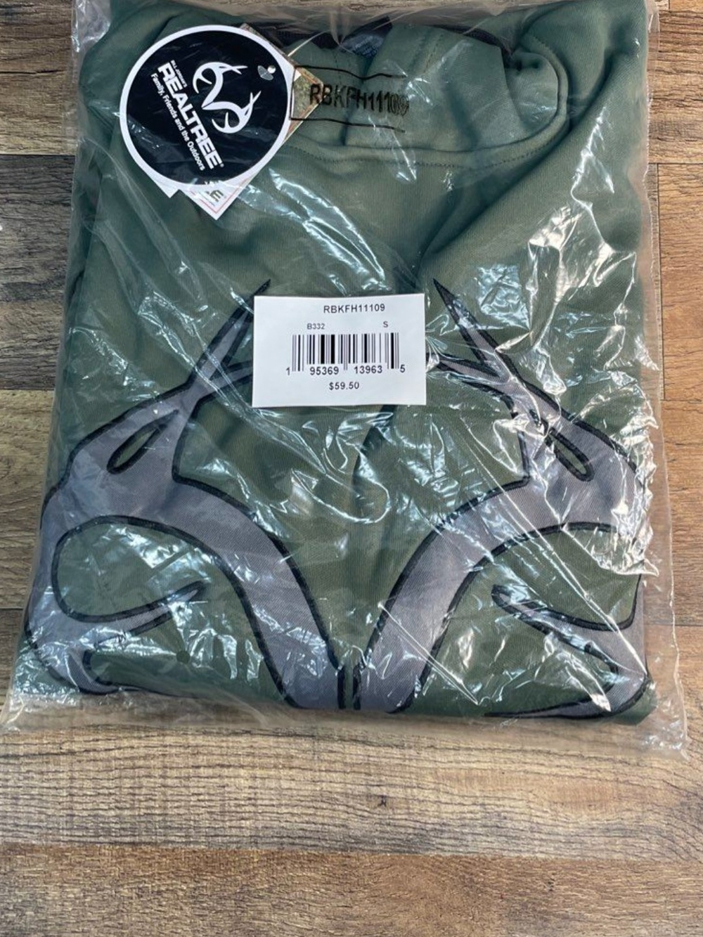 Realtree Olive Green Crewneck Sweatshirt with Large Logo